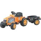 Trator Eletrico Infantil Biemme Country com Caçamba 6V Amarelo