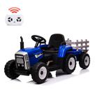 Trator elétrico Nasitip 12V Kids com reboque 3-6 anos azul Trator elétrico Nasitip 12V Kids com reboque 3-6 anos azul