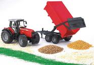 Trator Massey Ferguson 7480 c/reboque basculante Bruder 1/16 Trator Massey Ferguson 7480 c/reboque basculante Bruder 1/16