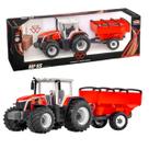 Trator Massey Ferguson MF8S Com Carreta Graneleira Pneus Emborrachados - Brinquedo Infantil Agrícola Realista - Usual