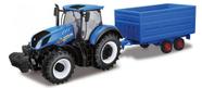 Trator New Holland T 7.315 c/ Reboque 1:32 Bburago