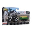 Trator Valtra Branco com Vagão Maisto 39385 Trator Valtra Branco com Vagão Maisto 39385