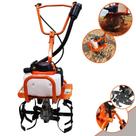 Tratorito Tipo Tobatinha Vulcan VMC360S À Gasolina 4 Tempos 3,6HP 53 Cilindradas Com Rodas de Transporte e 16 Facas Cultivadoras Ideal na Descompactação de Solo e Areia