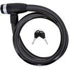 Trava Cadeado Com Cabo de aço 12mm - Preto