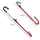 Trava de Pedal Com Volante Anti Furto Universal Cinoy YN-TV002 Vermelho com 2 Chaves Tetra