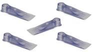Trava de porta silicone maleável aparador calço prendedor - Kit 5 unidades