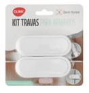 Trava de seguranca p/ gavetas e portas multiuso kit c/2 pçs