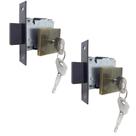 Trava de Segurança Tetra Chave Auxiliar 601 Roseta Quadrada 524 Antique 40mm Par Haga Trava de Segurança Tetra Chave Auxiliar 601 Roseta Quadrada 524 Antique 40mm Par Haga