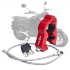 Trava manopla e capacete com chave codificada para moto - KIT_TRAVAS_MANOPLAECAPACETE