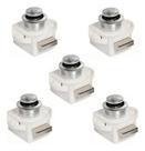 Trava Push Lock Pequeno Motorhome/barco - Kit 5un Br Cromado