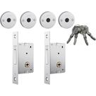 Trava Quadrupla Stam Inox 1001 Dupla - Roseta Redonda 10811 Trava Quadrupla Stam Inox 1001 Dupla - Roseta Redonda 10811