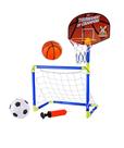 Trave Futebol Gol Basquete Menino 2 Em 1 Brinquedo C/ Bola