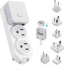 Travel Power Strip Ceptics Small Compact com protetor contra sobretensão