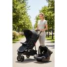 Travel System Carrinho Bebê Conforto Reclinável Preto
