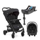 Travel System Joie Muze Com Bebê Conforto Juva E Base ClickFit Preto Coal