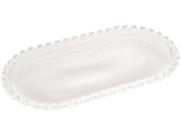 Travessa 24,7x13x2 Cm Oval De Cristal Ecológico Coração