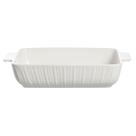 Travessa 25cm Refratária Porcelana Branca 1,2L Assadeira Forno Mesa Blanc New Bone China