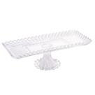 Travessa 30 cm de cristal transparente com pé Geneva Wolff - 25846