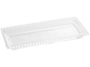 Travessa 30 x 13 cm de cristal transparente Pearl Wolff - 27891