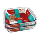 Travessa Assadeira Lasanheira 1,8L Quadrada Marinex 2 Un