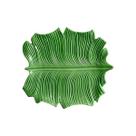 Travessa Cerâmica Folha Gde.Foglio Verde Cristina 40,5x44,5x4,5cm