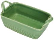 Travessa cerâmica retangular ocean verde - 18x10cm