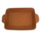 Travessa Com Alça Pequena Ceramica Terracota 13x24x5,5 cm Arte Tempo Travessa Com Alça Pequena Ceramica Terracota 13x24x5,5 cm Arte Tempo