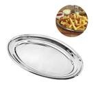 Travessa de Inox Oval Refeições 20 cm