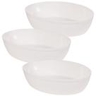 Travessa de plástico oval 2 litros marmorizado com 3 unidades Plasutil ref. 16377