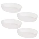 Travessa de plástico oval 3 litros marmorizado com 4 unidades Plasutil ref. 16378