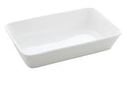Travessa de Porcelana Branca 750ml Refratário Pequeno Retangular Servir Mesa Posta Línea Lyor