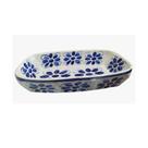 Travessa em Porcelana Pintada a mao 28 x 18 - Monte Siao