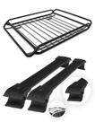 Travessa Larga Tubular De Teto Bagageiro Maleiro Gradeado 100cmx80cm
