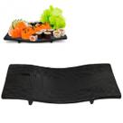 Travessa Melamina Premium Prato Preto Oriental Sushi Temaki