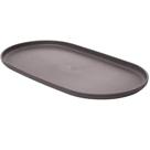Travessa Oval Bambu Plástico 38x21cm Prato Bandeja Servir Pe