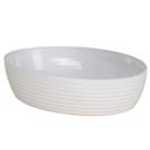 Travessa Oval Com Friso LE CHEF 28x19,5x6 Cm Branca