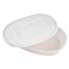 Travessa Oval com Tampa Branco