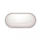 Travessa Oval de Cristal de Chumbo Pearl 24x12cm Travessa Oval de Cristal de Chumbo Pearl 24x12cm