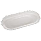 Travessa Oval Porta Doce Rocambole Prato Em Cristal Pearl Wolf