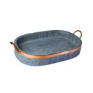 Travessa Oval Servir Porção Alça Cobre Pedra Sabão 20x13cm