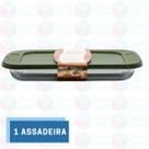 Travessa p/ Torta 2,2L Sobremesa Servir Mesa Posta Retangular 1 Peça