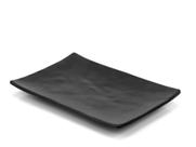 Travessa para Sushi e Sashimi Retangular 20cm Preto Melamina Marca Mix GX 5362