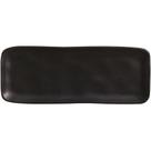 Travessa Preta Orgânica 33x13cm Cerâmica Sushi Porto Brasil Hygge Prato Retangular