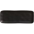 Travessa Preta Orgânica 33x13cm Cerâmica Sushi Porto Brasil