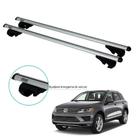 Travessa Rack de Teto Volkswagen Touareg Kiussi Belluno 120cm 70kg Prata