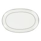 Travessa Rasa Oval 36cm Porcelana Schmidt - Dec. Renda Branca 0163