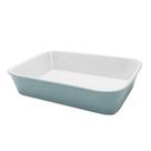 Travessa Refrataria De Porcelana 1 Litro Retangular Pequena Bake Water Blue Oxford