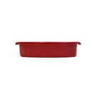 Travessa Refratária Oval P 25,5 cm Vermelha 1,1 L Porcelana