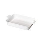 Travessa Retangular Para Alimentos Com Alça Branco 35x21x8cm