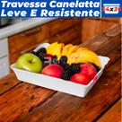 Travessa Retangular Para Servir Le Chef Canelatta Branca Paramount 34x26